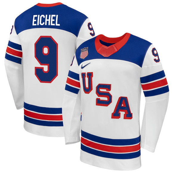 USA #9 Jack Eichel White 2026 Stitched Jersey - Zenithce