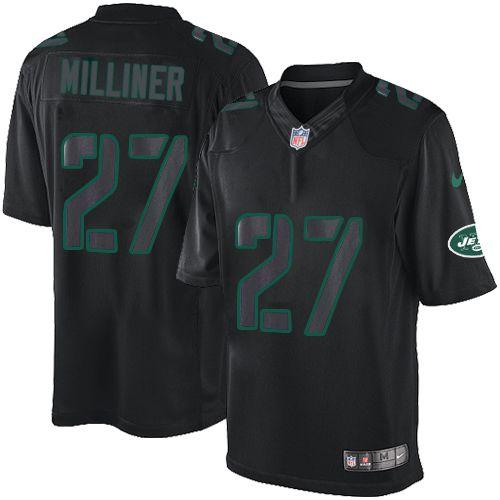 Jets #27 Dee Milliner Black Stitched Impact Limited Nike Jersey - Zenithce
