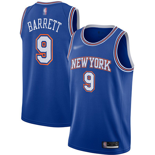 Knicks #9 R.J. Barrett Blue Swingman Statement Edition 2019-2020 Jersey - Zenithce