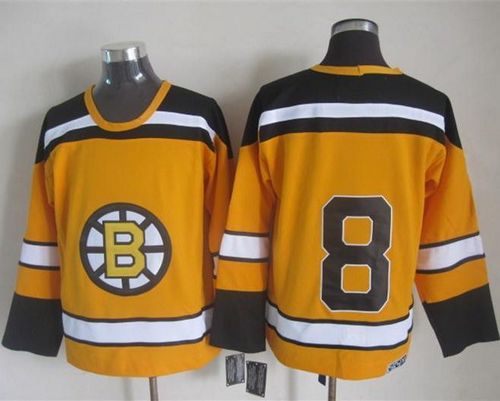 Bruins #8 Cam Neely Yellow CCM Throwback Stitched Jersey - Zenithce