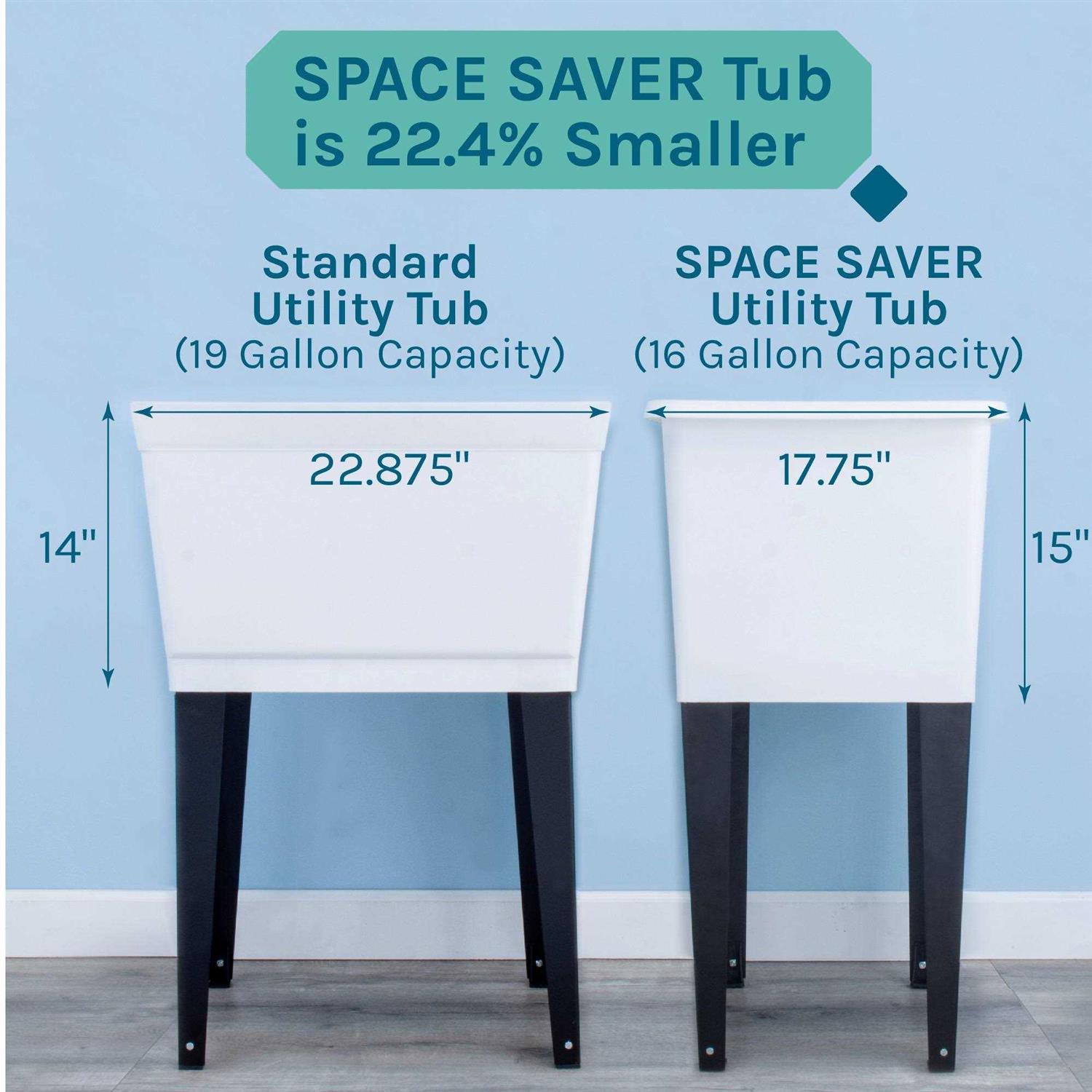 Tehila Space Saver 16 Gallon Utility Sink Faucet - Zenithce