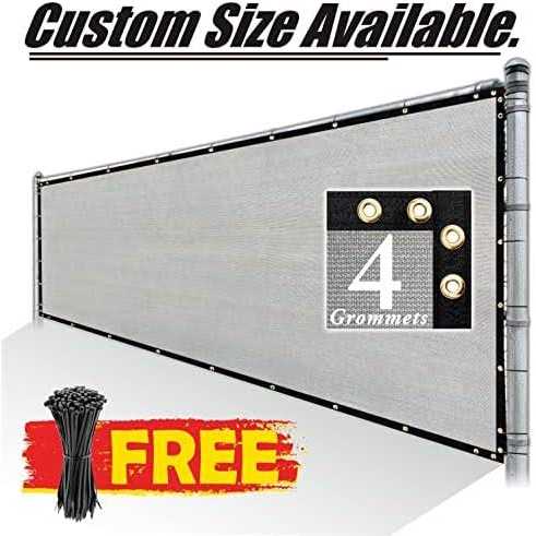 Royal Shade 6 X 50 Fence Privacy Screen Cover Windscreen With Heavy Duty Brass Grommets -Cable Zip Ties Include -Make Cust - Zenithce