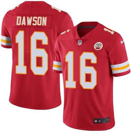 Chiefs #16 Len Dawson Red Stitched Limited Rush Nike Jersey - Zenithce