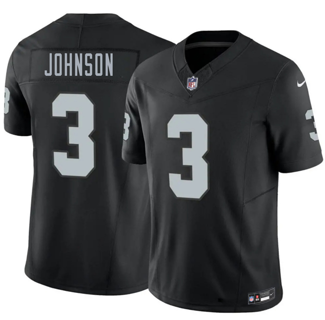 Las Vegas Raiders #3 Taron Johnson Black 2026 F.U.S.E. Vapor Untouchable Limited Stitched Jersey - Zenithce