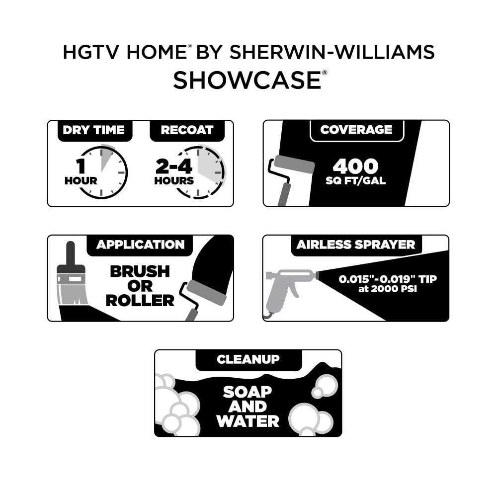 HGTV Home by Sherwin-Williams Semi-gloss Ultra White Acrylic Interior/Exterior Door and Trim Paint DT4664336-16 - Zenithce