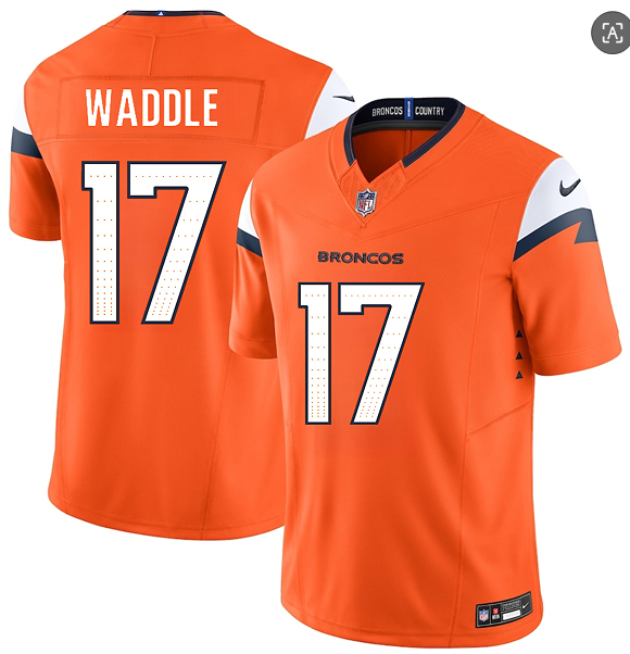 Denver Broncos #17 Jaylen Waddle Orange 2026 F.U.S.E. Vapor Limited Stitched Jersey - Zenithce