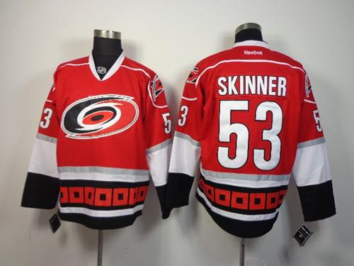Hurricanes #53 Jeff Skinner Red Stitched Jersey - Zenithce