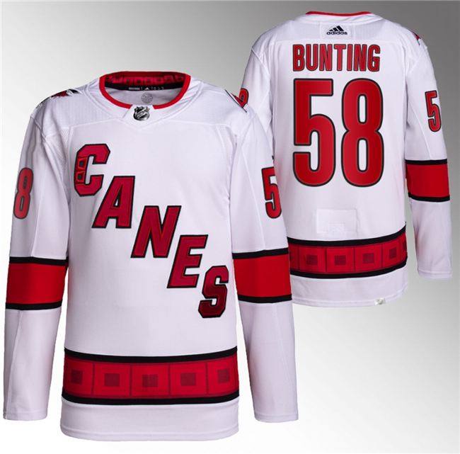Carolina Hurricanes #58 Michael Bunting White Stitched Jersey - Zenithce
