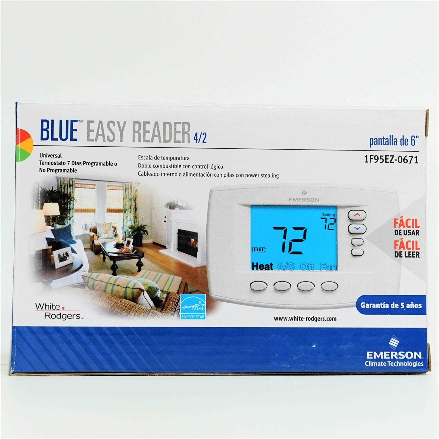 White-Rodgers 1F95-1277 Big Touchscreen Programmable Thermostat - Zenithce