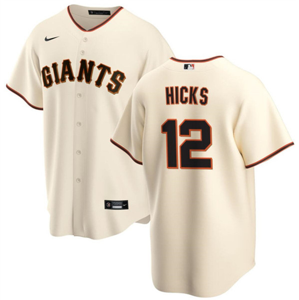 San Francisco Giants #12 Jordan Hicks Cream Cool Base Stitched Jersey - Zenithce