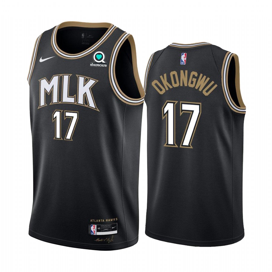 Hawks #17 Onyeka Okongwu Black Swingman 2020-21 City Edition Jersey - Zenithce