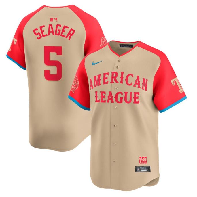 American League #5 Corey Seager Cream 2024 All-Star Limited Stitched Jersey - Zenithce