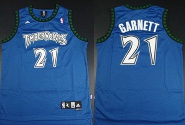 Minnesota Timberwolves #21 Kevin Garnett Blue Swingman Jersey - Zenithce