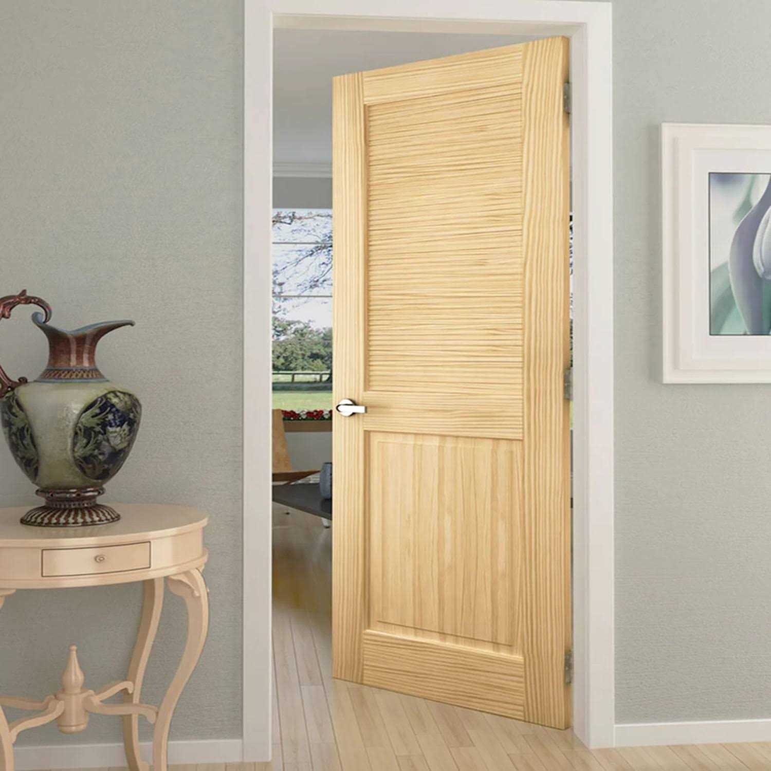 Kimberly Bay Louvered Solid Wood Unfinished Slab Standard Door - Zenithce