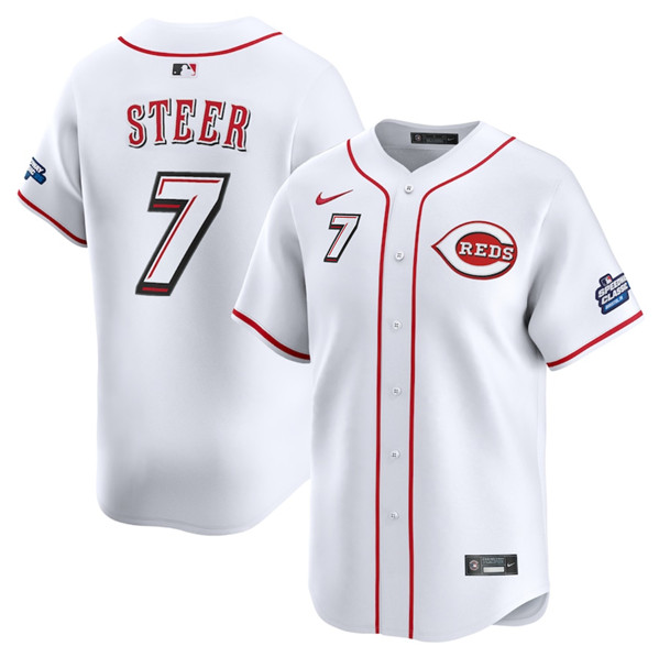 Cincinnati Reds #7 Spencer Steer White 2025 Speedway Classic Home Limited Stitched Jersey - Zenithce