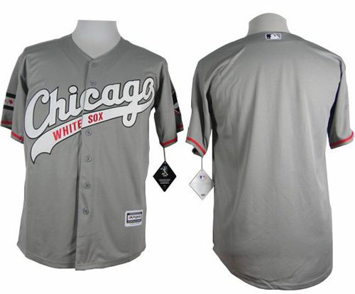 White Sox Blank Grey New Cool Base Stitched Jersey - Zenithce