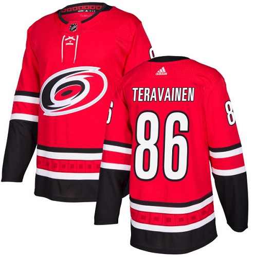 Carolina Hurricanes #86 Teuvo Teravainen Red Stitched Jersey - Zenithce