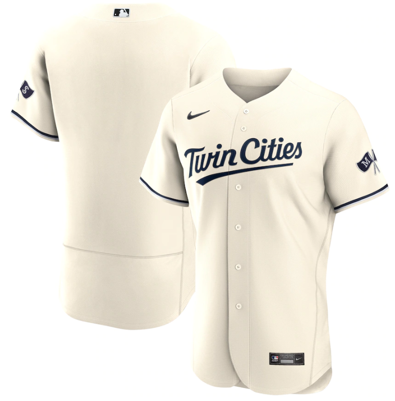 Minnesota Twins Blank Cream 2023 Home Alternate Flex Base Stitched Jersey - Zenithce