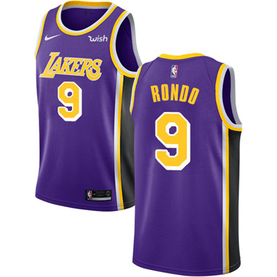 Los Angeles Lakers #9 Rajon Rondo Purple Swingman Statement Edition Jersey - Zenithce