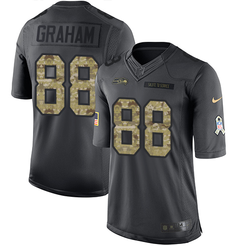 Seahawks #88 Jimmy Graham Black Stitched Limited 2016 Salute To Service Nike Jersey - Zenithce