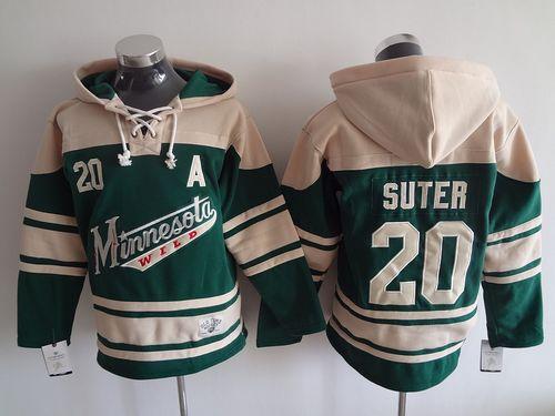 Wild #20 Ryan Suter Green Sawyer Hooded Sweatshirt Stitched Jersey - Zenithce