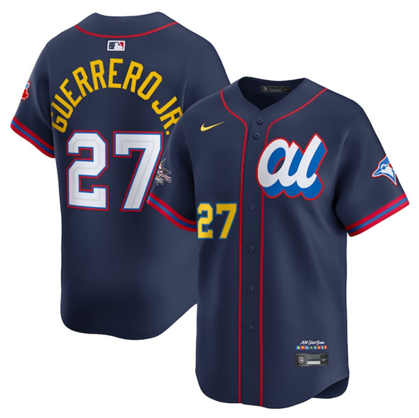 American League #27 Vladimir Guerrero Jr. Navy 2025 All-Star Edition Limited Stitched Jersey - Zenithce