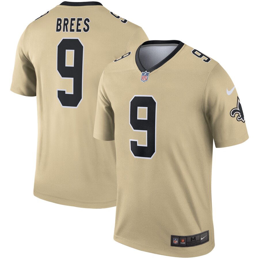New Orleans Saints Drew Brees Gold Inverted Legend Stitched Jersey - Zenithce
