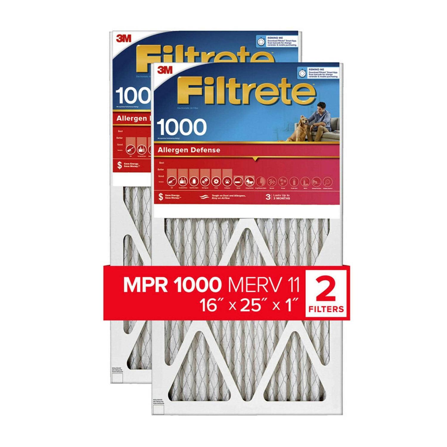 Filtrete 16×25 x 1 in. Flat Panel Air Filter - Zenithce