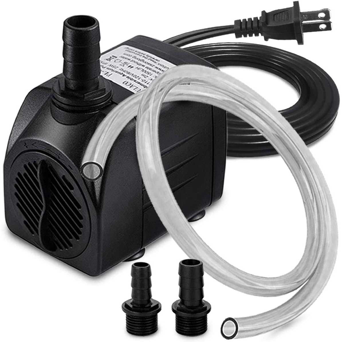 PULACO 10Watt 160GPH Submersible Fountain Pump wiht LED Light for Water Feature - Zenithce