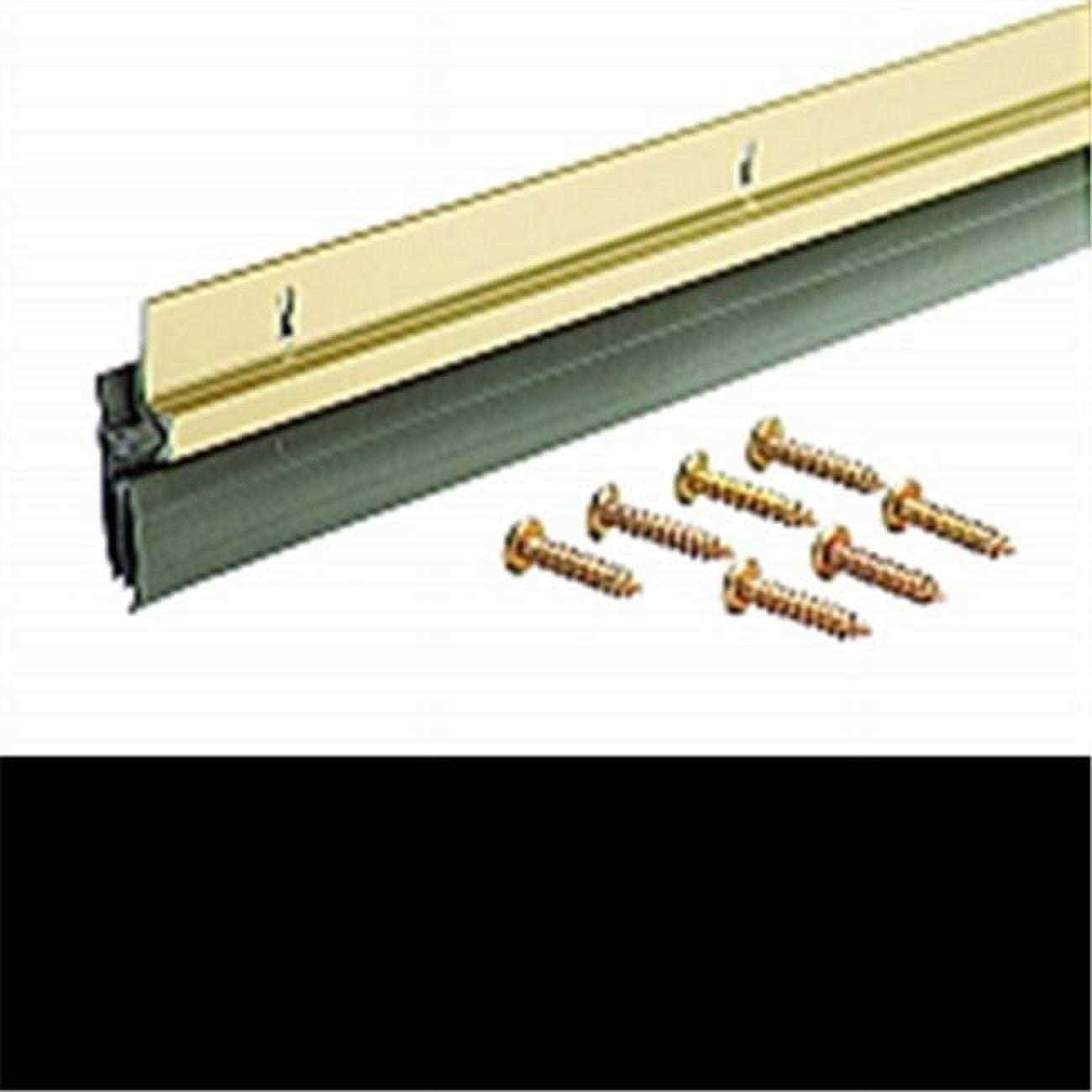 M-D Building Products Silver/Brown Vinyl Door Bottom Brush Sweep 05100 - Zenithce