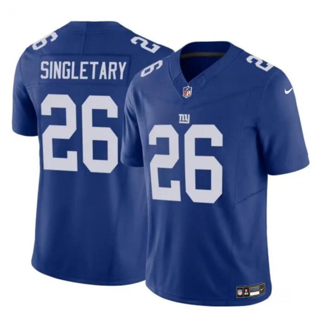 New York Giants #26 Devin Singletary Blue 2023 F.U.S.E. Vapor Untouchable Limited Stitched Jersey - Zenithce