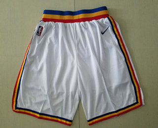 Golden State Warriors White Hardwood Classics Soul Swingman Throwback Shorts - Zenithce