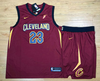 Cleveland Cavaliers #23 LeBron James Red 2017-2018 Swingman Stitched Jersey With Shorts - Zenithce
