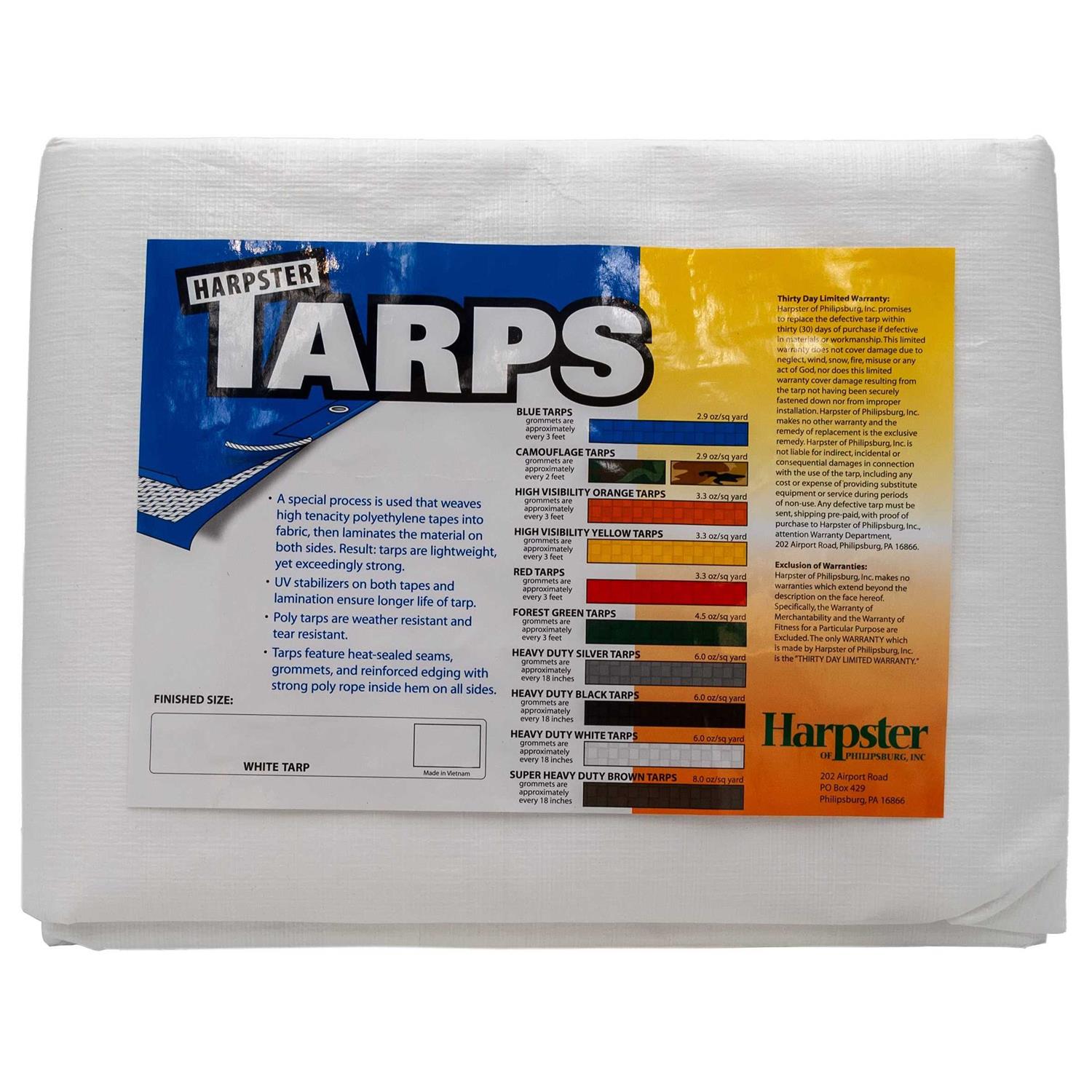 Heavy Duty White Tarp 6 Oz - Zenithce