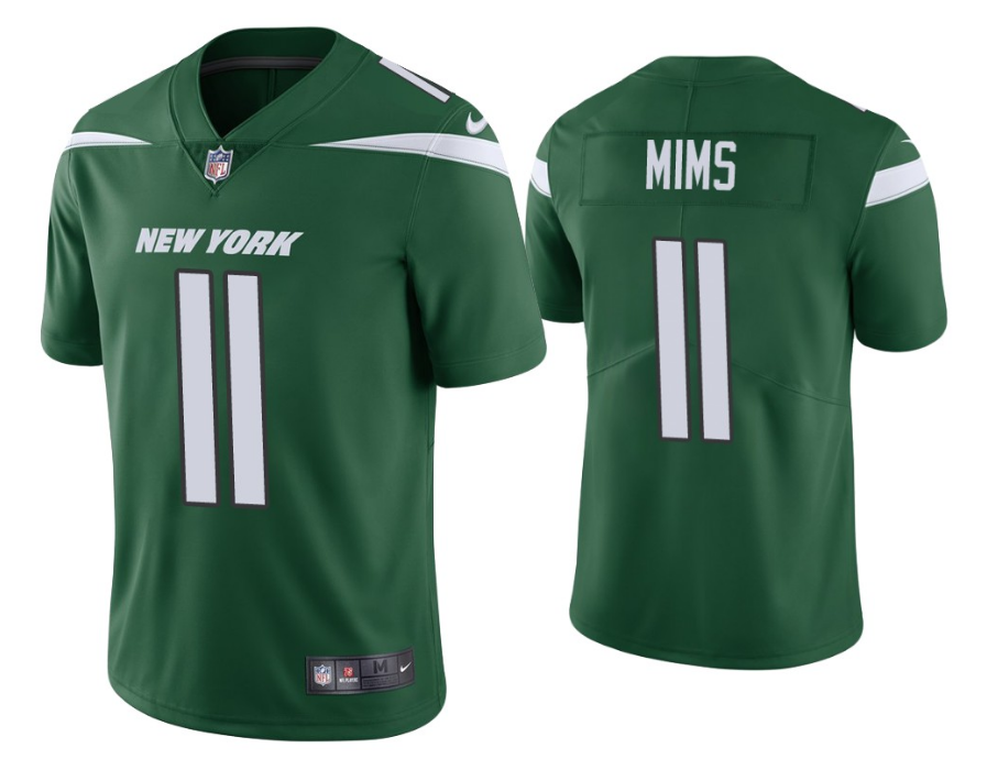 New York Jets #11 Denzel Mims Green Vapor Untouchable Limited Stitched Jersey - Zenithce