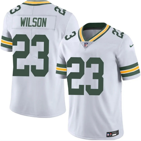 Green Bay Packers #23 Emanuel Wilson White 2025 Vapor Untouchable Limited Stitched Jersey - Zenithce
