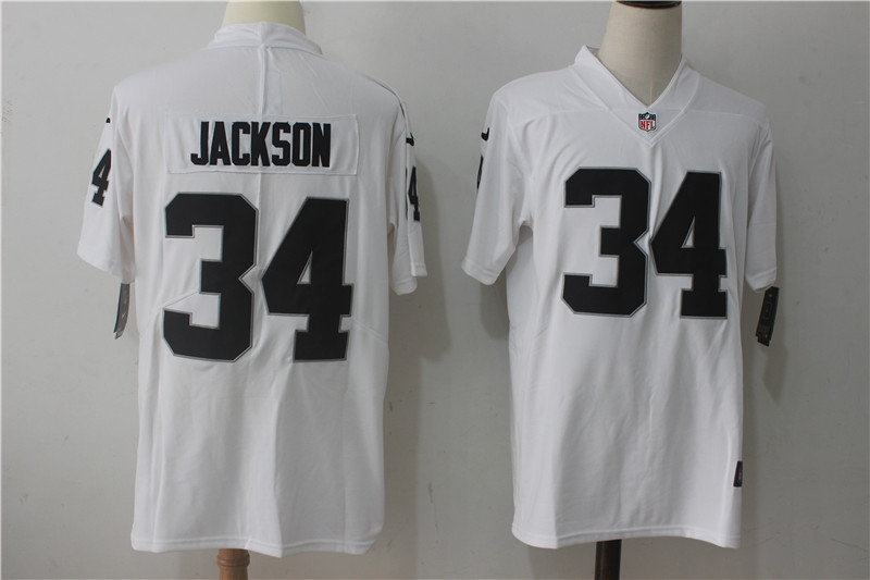 Raiders #34 Bo Jackson White Stitched Vapor Untouchable Limited Nike Jersey - Zenithce