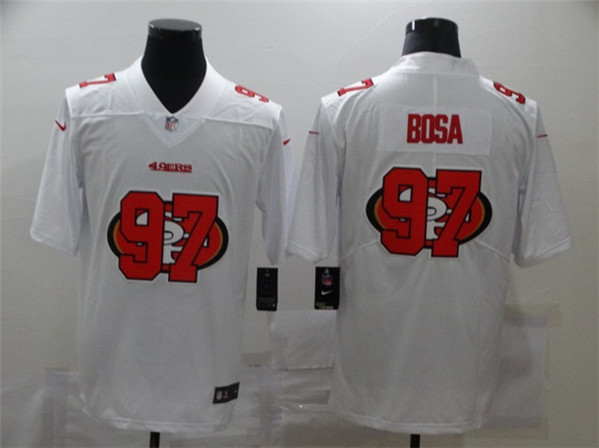 San Francisco 49ers #97 Nick Bosa White Shadow Logo Limited Stitched Jersey - Zenithce