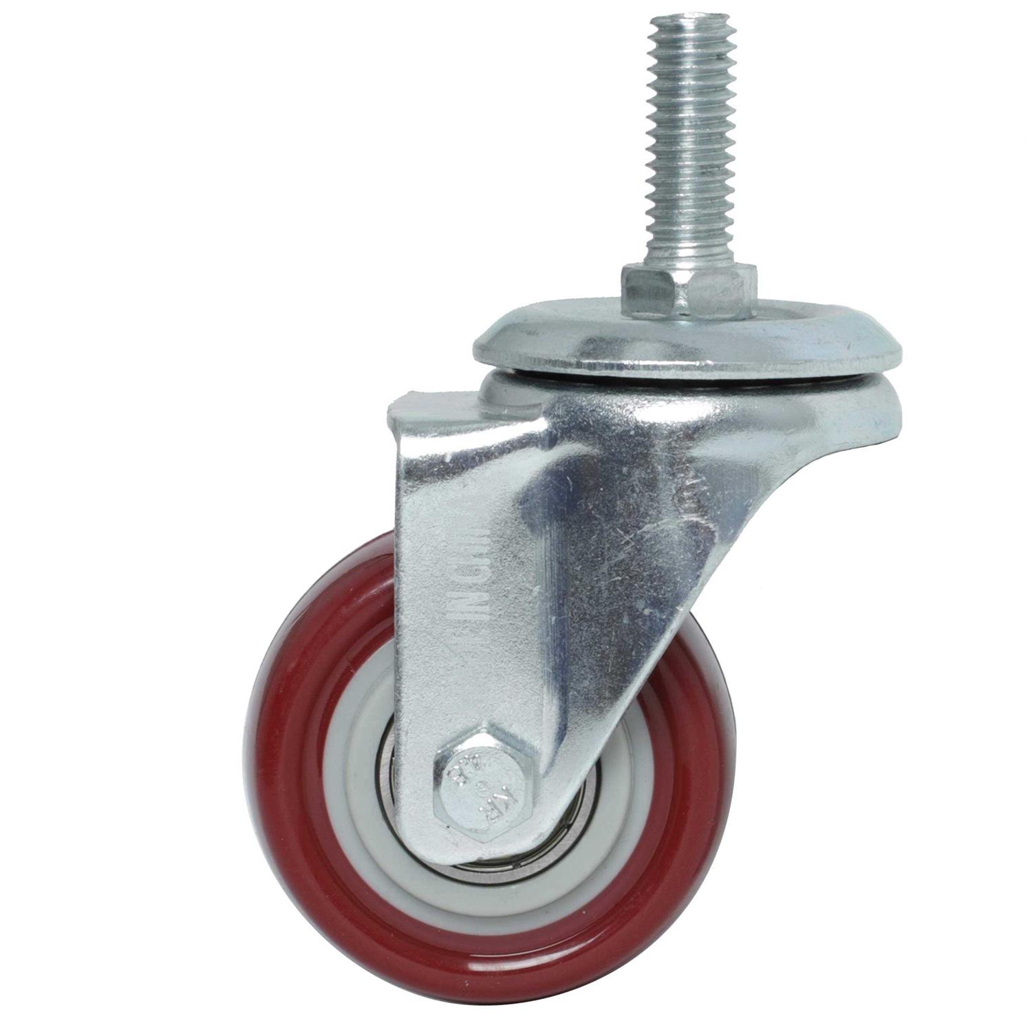 Finnhomy Swivel Caster Wheels 2 Inch Heavy Duty Threaded Stem Casters 1 Set of 4 Premium Polyurethane Wheels PU Load Bearing 800 - Zenithce