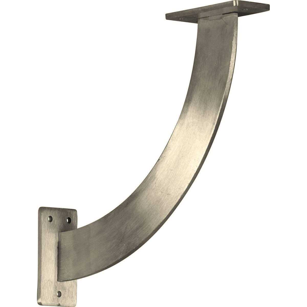 Ekena Millwork 2W x 8D x 6H Steel Hanging Shelf Bracket BKTM02X08X06HSPBL - Zenithce