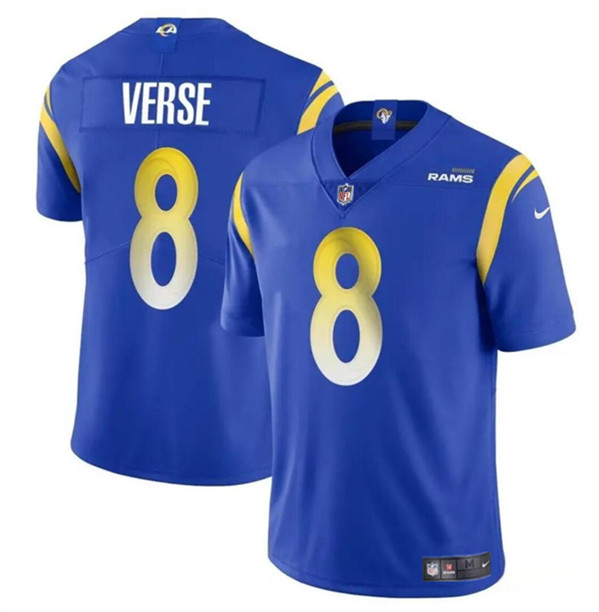 Los Angeles Rams #8 Jared Verse Blue 2024 Draft Vapor Untouchable Stitched Jersey - Zenithce
