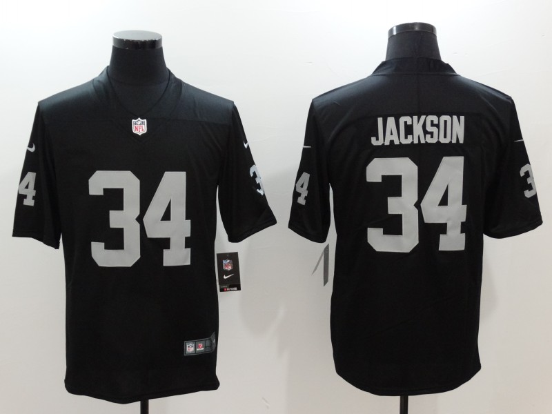 Raiders #34 Bo Jackson Black Vapor Untouchable Player Limited Jersey - Zenithce