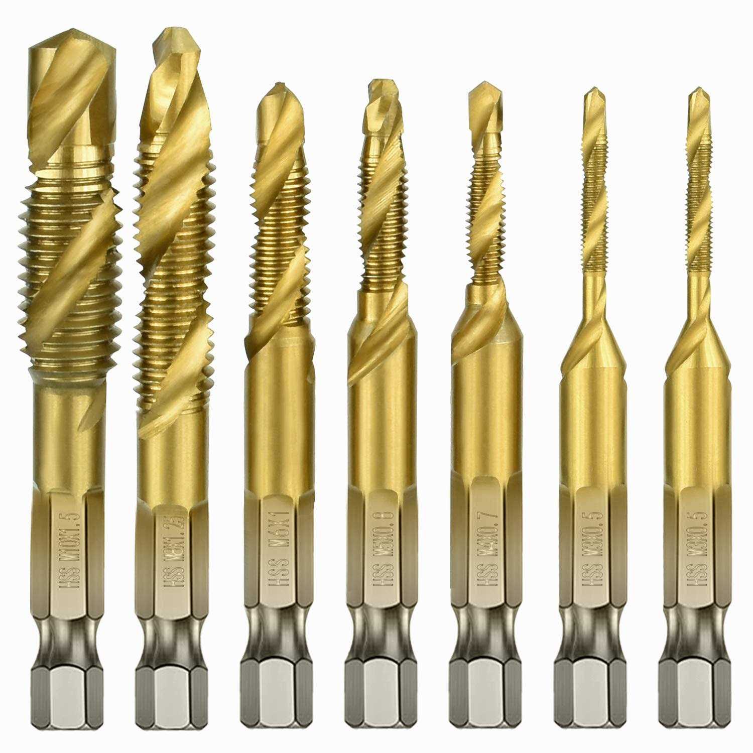 Generic amoolo Titanium Drill Bits Premium 4341 HSS Metal Drill Bits for Wood - Zenithce
