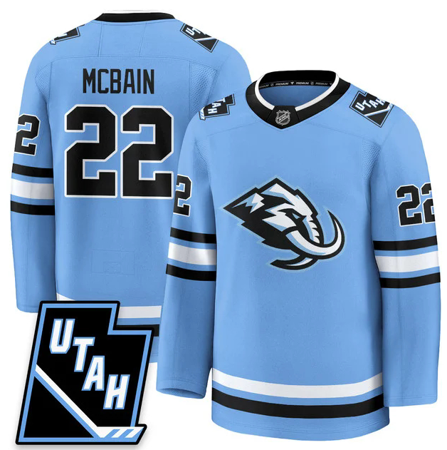 Utah Mammoth #22 Jack McBain 2025 Limited All Stitched Blue Jersey - Zenithce