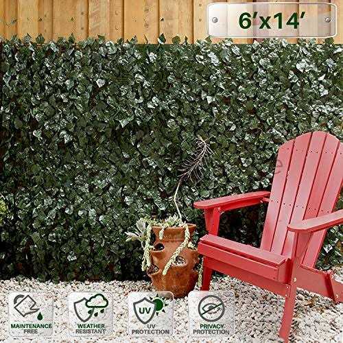 Patio Paradise Faux Ivy Privacy Fence Screen with Mesh Back-Artificial Leaf Vine Hedge Outdoor Decor-Garden Backyard Decoration - Zenithce