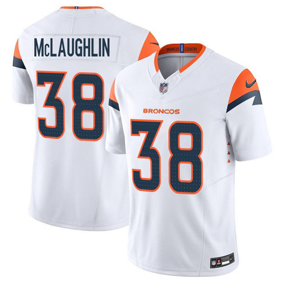 Denver Broncos #38 Jaleel McLaughlin White 2025 F.U.S.E. Vapor Limited Stitched Jersey - Zenithce
