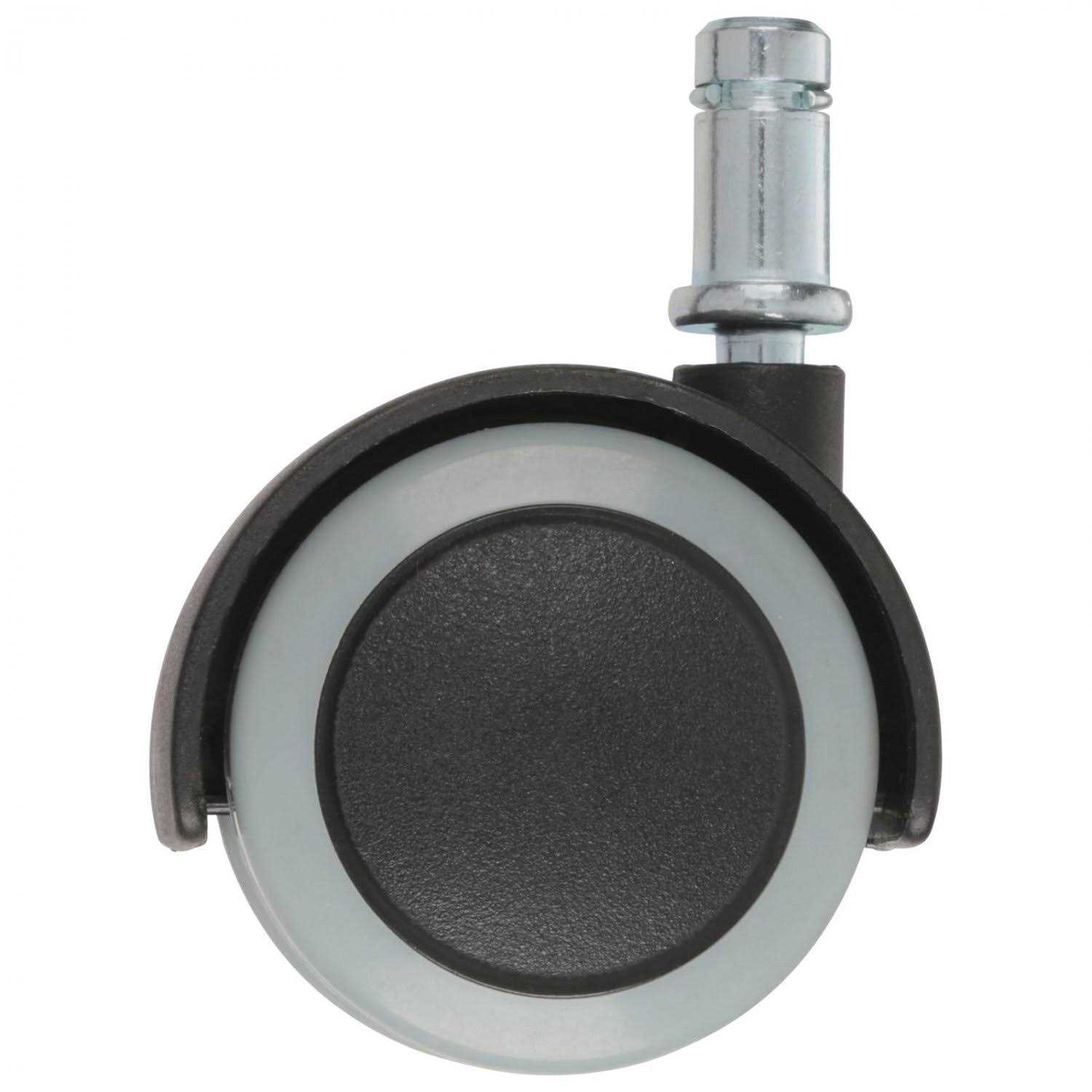 Slipstick CB693 Premium 3 Inch Rubber Caster Wheels with Brake Replacement Rollerblade Style Swivel Casters with 3/8”– 16×1” Threaded Stem - Zenithce