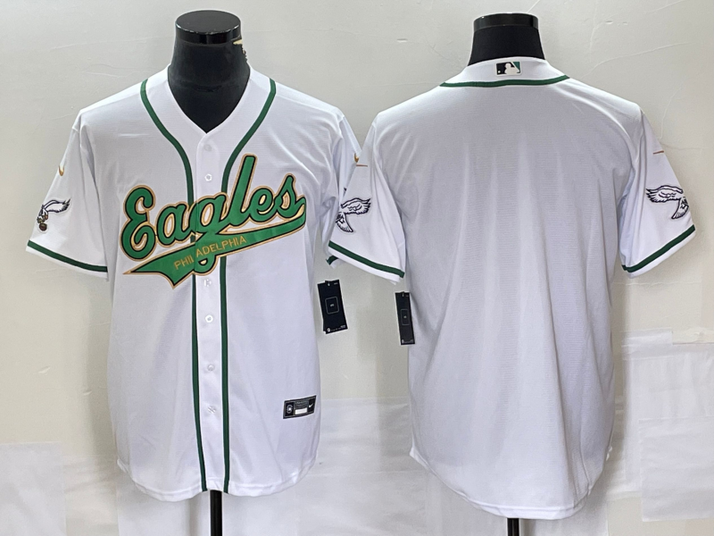 Philadelphia Eagles Blank White Gold Cool Base Stitched Jersey - Zenithce