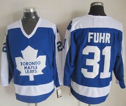 Maple Leafs #31 Grant Fuhr Blue White CCM Throwback Stitched Jersey - Zenithce