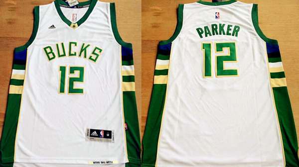 Milwaukee Bucks #12 Jabari Parker Revolution 30 Swingman 2015 New White Jersey - Zenithce